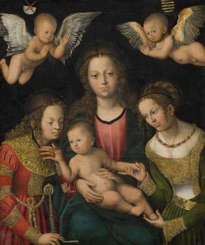 Jungfrau und Kind mit den Heiligen Katharina und Barbara von Lucas Cranach d.Æ.