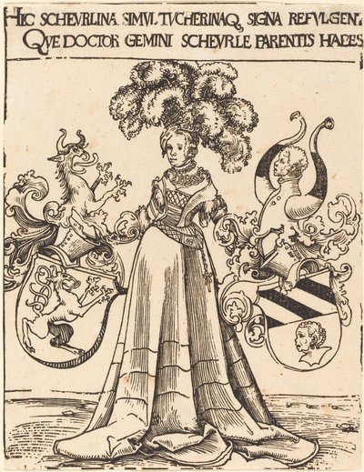 Exlibris von Scheurl und Tucher von Lucas Cranach the Elder