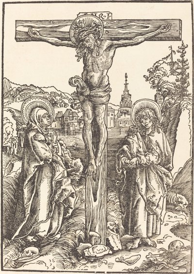 Christus am Kreuz zwischen der Jungfrau und dem heiligen Johannes von Lucas Cranach the Elder