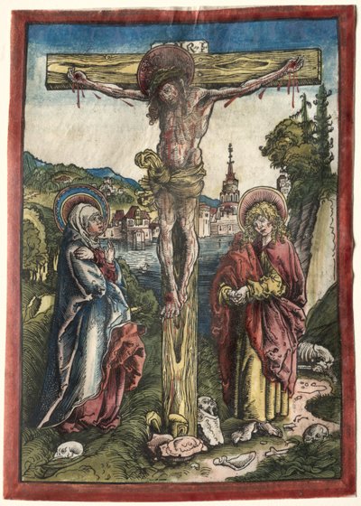 Christus am Kreuz zwischen der Jungfrau und dem Heiligen Johannes, 1503 von Lucas Cranach the Elder