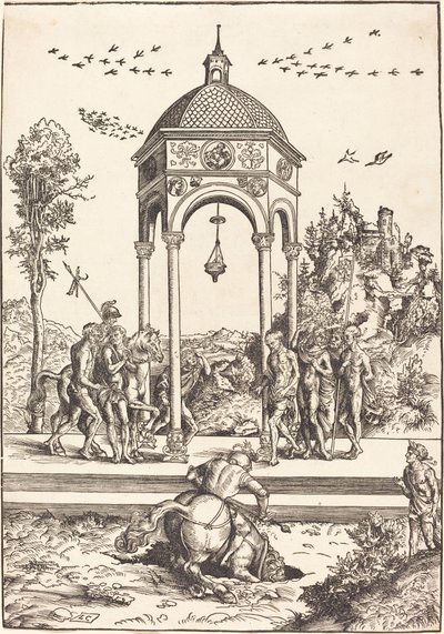 Marcus Curtius stürzt sich in den Abgrund von Lucas Cranach the Elder