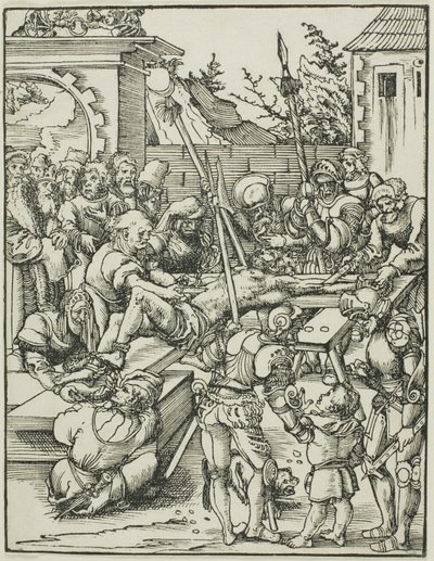 Der heilige Bartholomäus, aus Das Martyrium der Apostel von Lucas Cranach the Elder