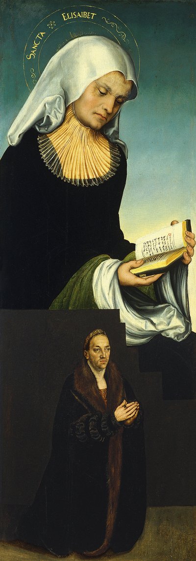 Heilige Elisabeth mit Herzog Georg von Sachsen als Stifter, um 1514 von Lucas Cranach the Elder