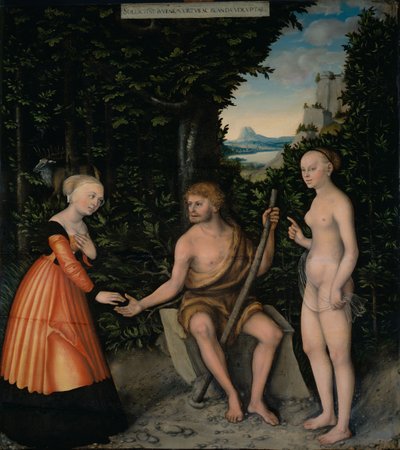 Die Wahl des Herkules aus den Arbeiten des Herkules von Lucas Cranach the Elder