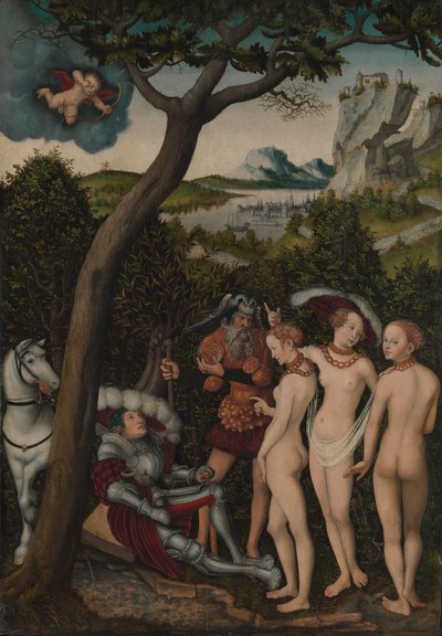 Das Urteil des Paris, ca. 1528 von Lucas Cranach the Elder
