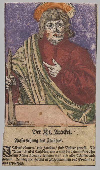 Jude aus Christus, die Apostel und Paulus von Lucas Cranach the Elder, After