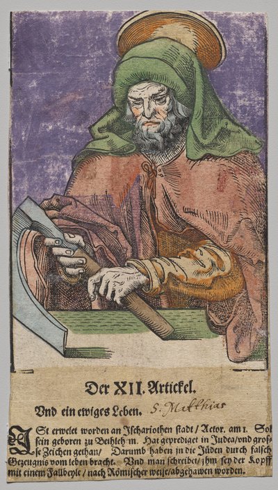 Matthias aus Christus, die Apostel und Paulus von Lucas Cranach the Elder, After