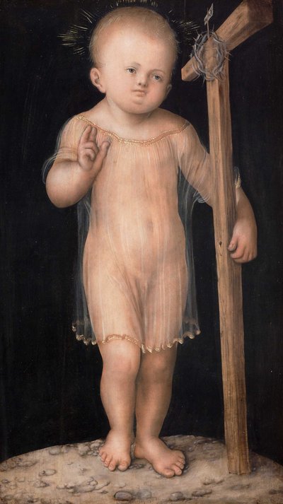Christuskind segnet [recto]; Der Schmerzensmann [verso] von Lucas Cranach the Elder and workshop