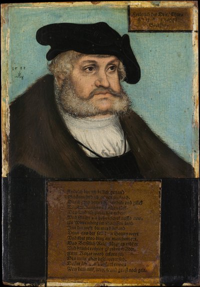 Friedrich III. (1463–1525), der Weise, Kurfürst von Sachsen von Lucas Cranach the Elder and workshop
