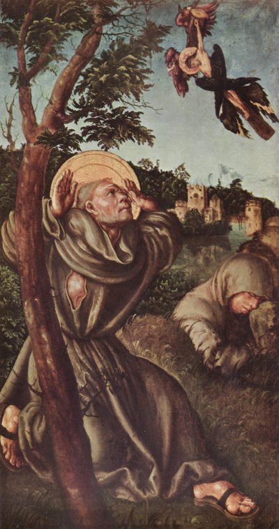 Die Stigmatisation des hl. Franziskus von Lucas Cranach the Elder and workshop