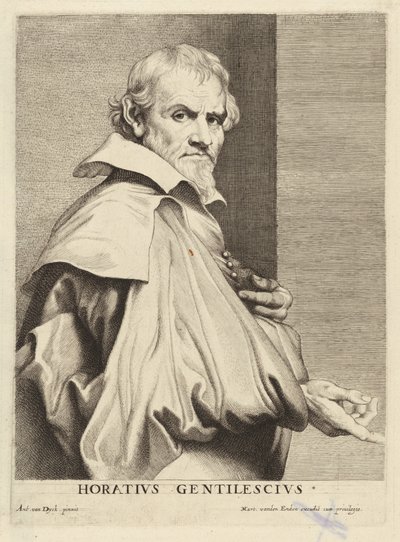 Orazio Gentileschi von Lucas Emil Vorsterman after Sir Anthony van Dyck