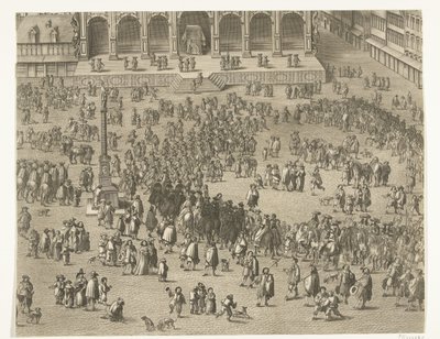 Proklamation in Gent von Karl II. von Spanien als Graf von Flandern (Blatt 5), 1666 von Lucas Vorsterman (II)