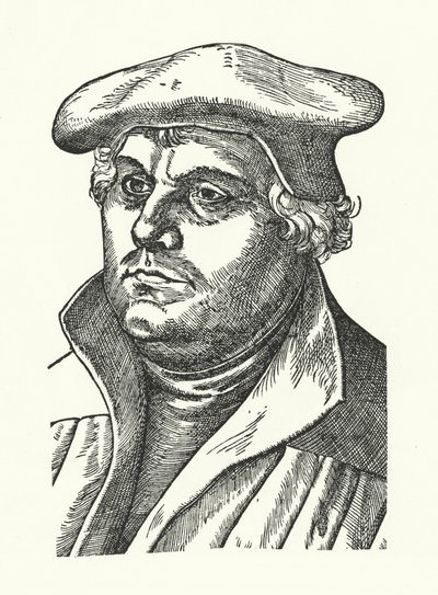 Martin Luther, deutscher protestantischer Reformator von Lucas the Elder (after) Cranach
