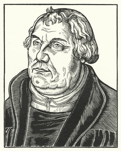 Porträt des deutschen protestantischen Reformators Martin Luther im späteren Leben von Lucas the Elder (after) Cranach