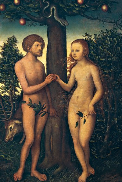 Adam und Eva von Lucas the Elder Cranach