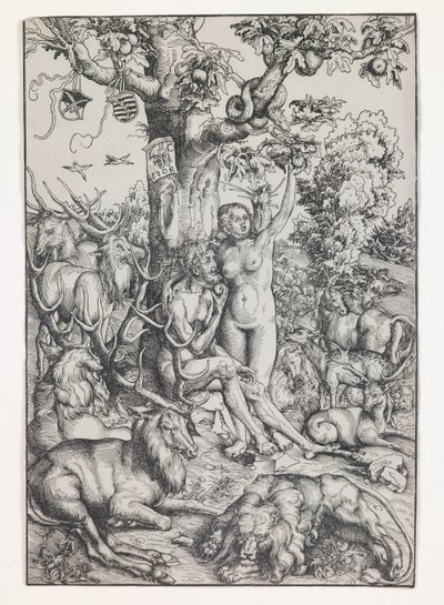 Adam und Eva im Paradies von Lucas the Elder Cranach