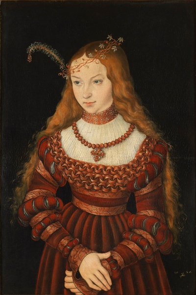 Verlobungsporträt von Sybille von Cleve von Lucas the Elder Cranach