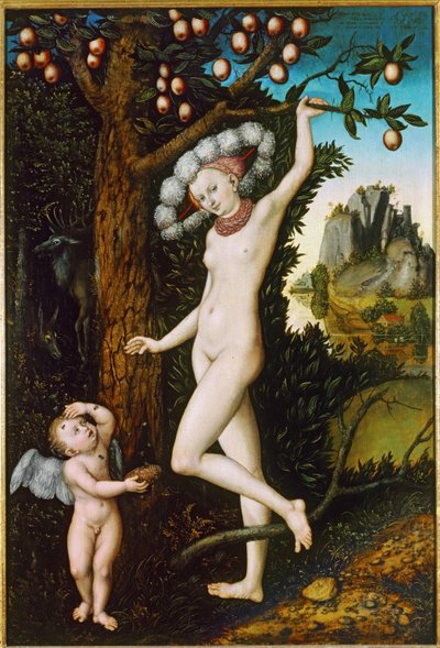 Amor beschwert sich bei Venus von Lucas the Elder Cranach