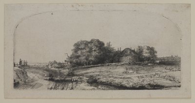 Landschaft mit Heuschober und Schafherde von Lucas the Elder Cranach