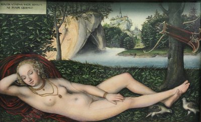 Nymphe an der Quelle, nach 1537 von Lucas the Elder Cranach