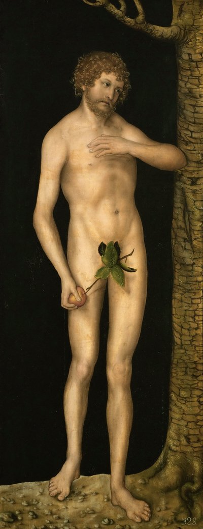 Der Sündenfall: Adam von Lucas the Elder Cranach