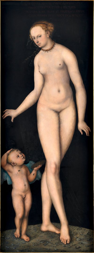 Venus mit Amor dem Honigdieb, von Lucas Cranach dem Älteren (1472-1553) von Lucas the Elder Cranach