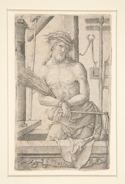 Christus als Schmerzensmann mit den Leidenswerkzeugen von Lucas van Leyden