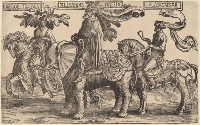 Hektor von Troja, Alexander von Makedonien, Julius Caesar von Lucas van Leyden