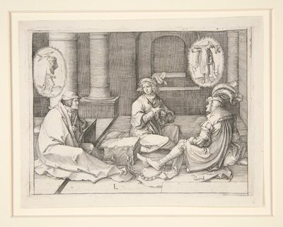 Joseph deutet die Träume im Gefängnis (Gen. 40:5-19) von Lucas van Leyden