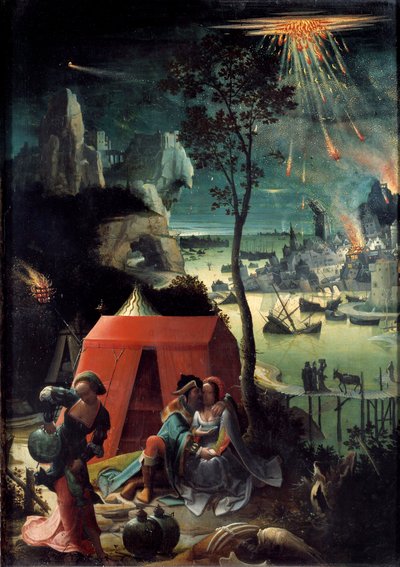 Lot und seine Töchter von Lucas van Leyden