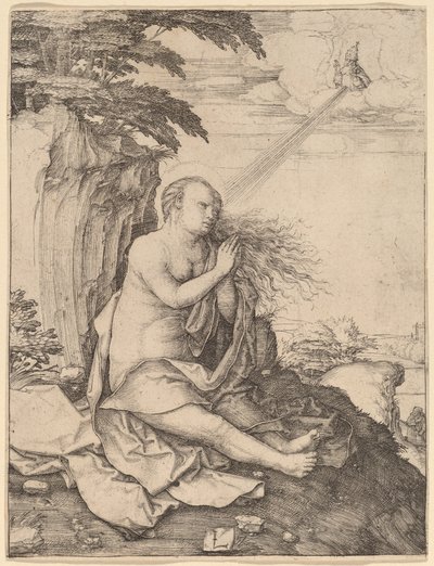 Die heilige Maria Magdalena in der Wüste von Lucas van Leyden