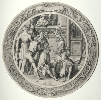 Die Runde Passion: Christus mit Dornen gekrönt von Lucas van Leyden