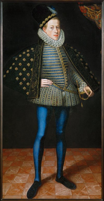 Erzherzog Matthias in einem blauen Gewand von Lucas van Valckenborch
