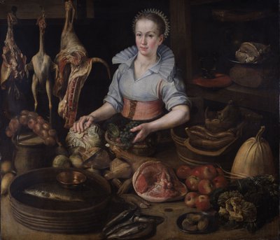 Die Küchenmagd, um 1600 von Lucas van Valckenborch