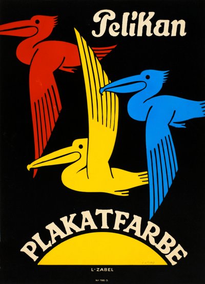 Pelikan Plakatfarbe, 1920-1925 von Lucian Zabel