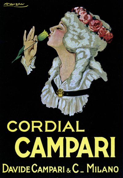 Werbeplakat für den Cordial Campari. Davide Campari & C. Milano 1921 von Luciano Achille Mauzan