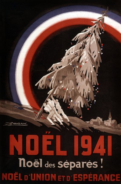 Plakat für Weihnachten der Gefangenen, Frankreich von Luciano Achille Mauzan