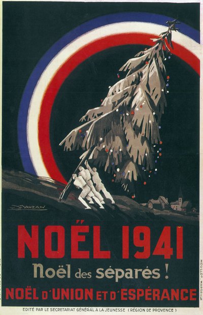 Plakat für Weihnachten der Gefangenen, Frankreich von Luciano Achille Mauzan