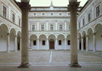 Ansicht des Cortile d
