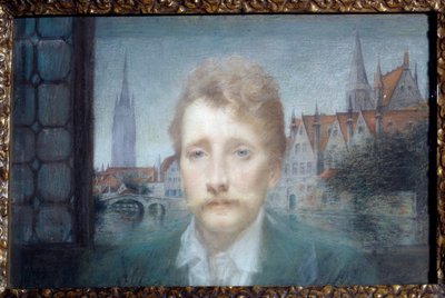 Porträt von Georges Rodenbach, belgischer Dichter (1855-1898) 1895 von Lucien Levy Dhurmer