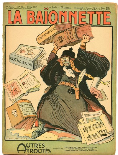 Titelbild von „La Baionnette“, Satirisch in Farben von Lucien Metivet