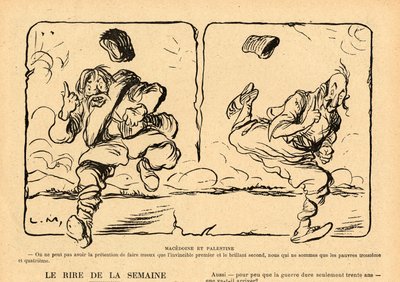 Le Rire rouge, Satirisch in Schwarz-Weiß von Lucien Metivet
