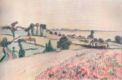 Nach einer Zeichnung in farbiger Kreide von Lucien Pissarro, 20. Jahrhundert von Lucien Pissaro