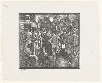 Der Fackelzug. Daphnis et Chloé (Serie) von Lucien Pissarro