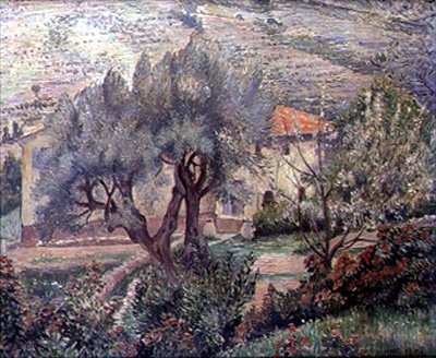 Orovida Landschaft, der Kirschbaum von Lucien Pissarro