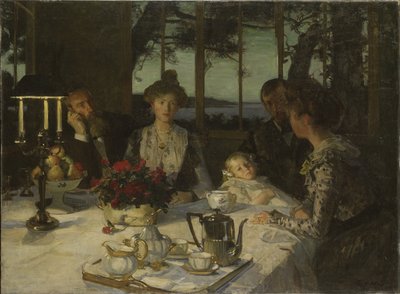 Gespräch in der Dämmerung, von Lucien Simon von Lucien Simon