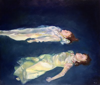 Zwei Mädchen schweben, 2004 von Lucinda Arundell