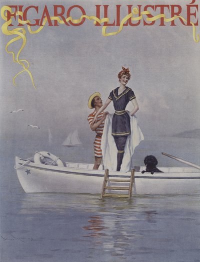 Volles Wasser im Meer. Titelbild von Le Figaro Illustre, August 1894 von Lucius Rossi