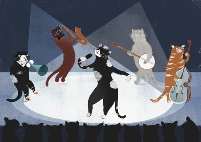 Jazz-Katzen von Lucy Banaji