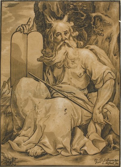 Moses mit den Gesetzestafeln von Ludolph Büsinck
